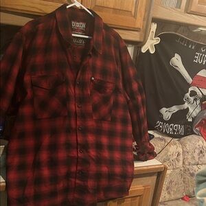 Dixon “THE WATTS” Red and Black Plaid Shirt